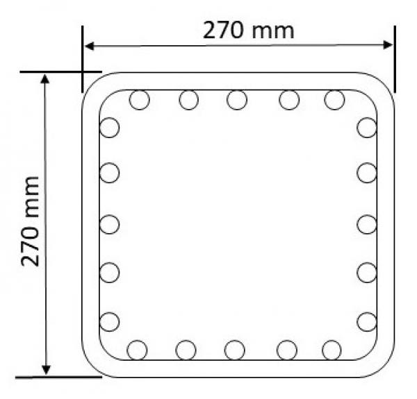 Gabionen-Säulen 270x270mm