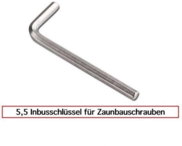 Innensechskantschlüssel 5,5mm für Zaunbauschrauben